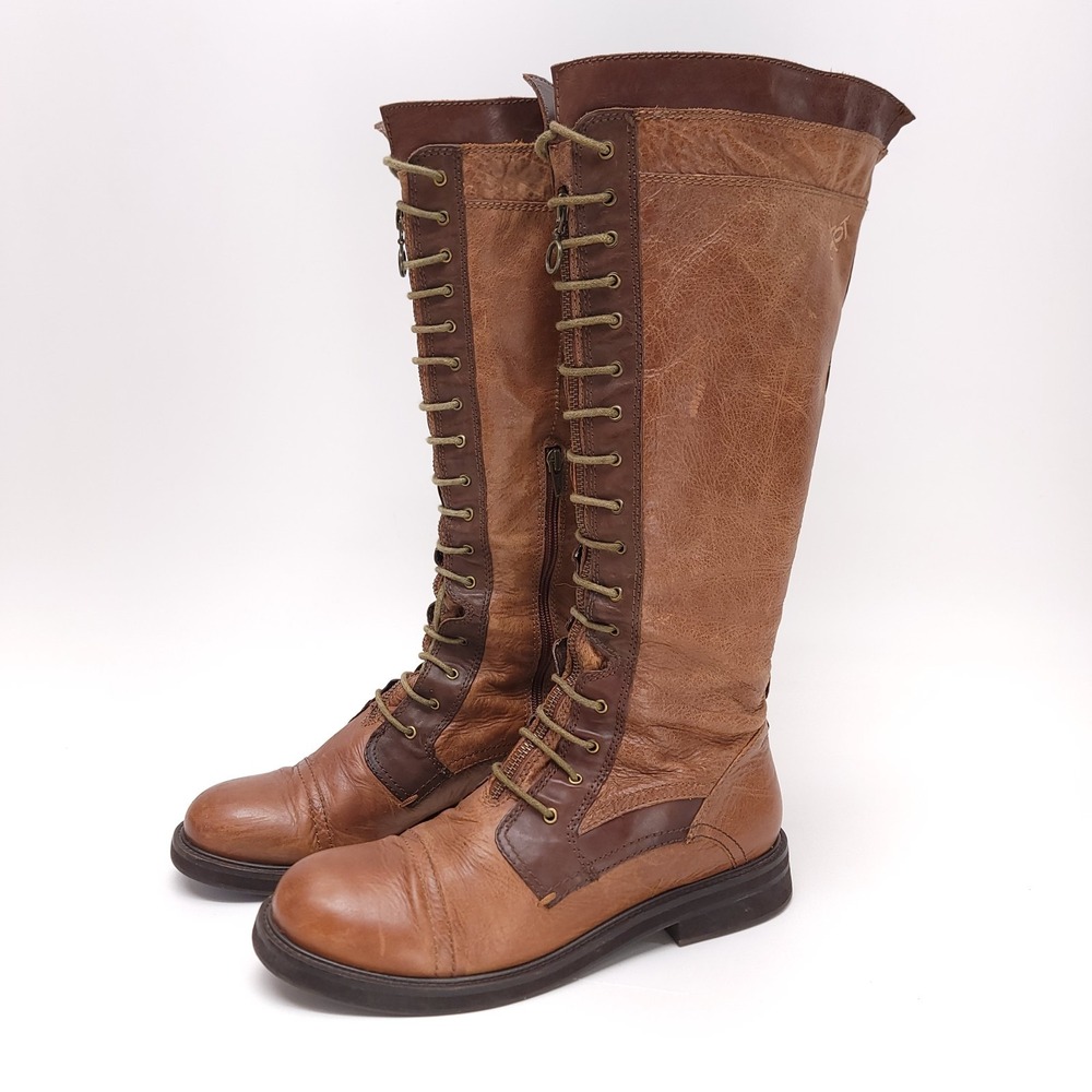 OTBT‎ Astoria Riding Boots Womens 11 M Brown Leather High Tall Equestrian - Picture 2 of 11